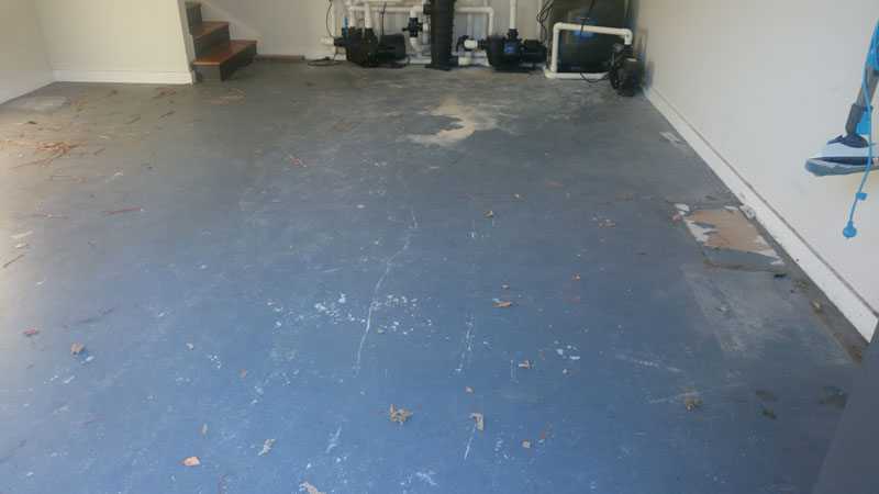 Oz Garage Floor - Epoxy Flooring Before