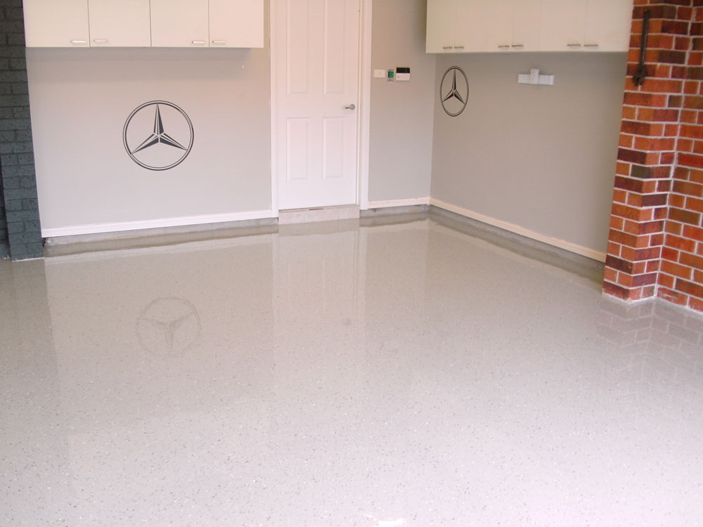 showroom epoxy flooring after