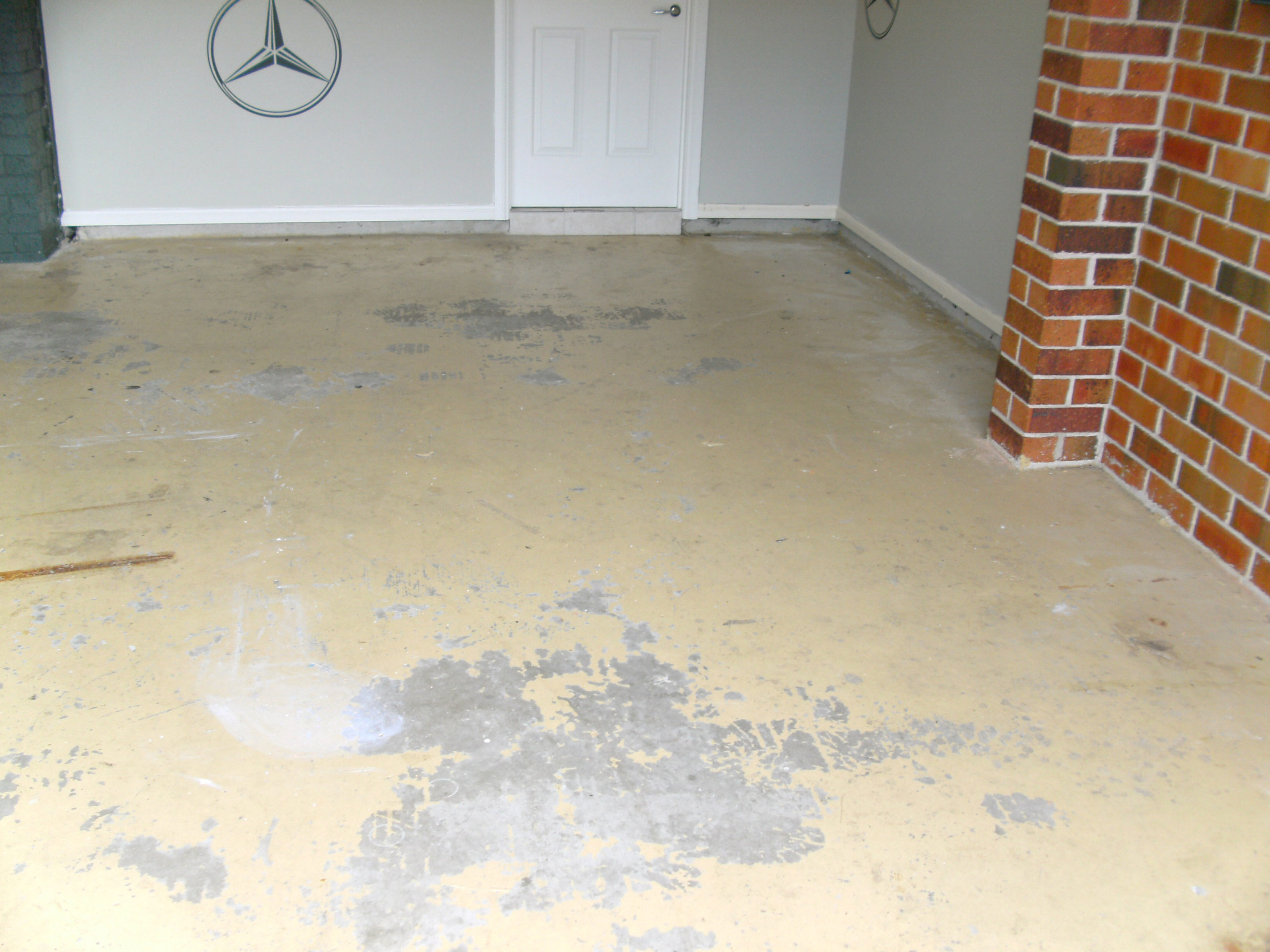 showroom epoxy flooring before